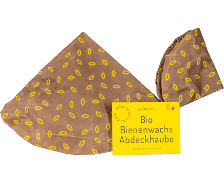 Bio Bienenwachs-Abdeckhauben 2er-Set Beige