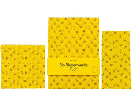 Bio Bienenwachstuch 3er-Set Gelb