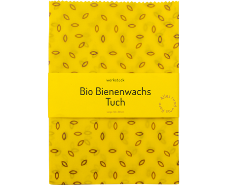 Bio Bienenwachstuch Gelb L