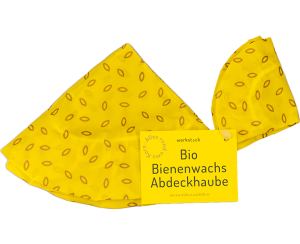 Bio Bienenwachs-Abdeckhauben 2er-Set Gelb