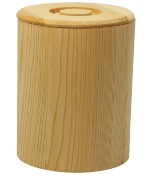 Holzdose aus Linde für 2 kg
