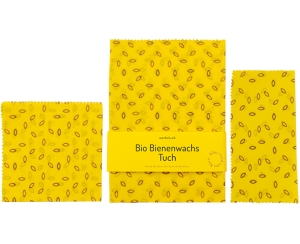 Bio Bienenwachstuch 3er-Set Gelb