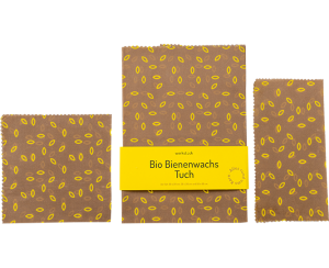 Bio Bienenwachstuch 3er-Set Beige